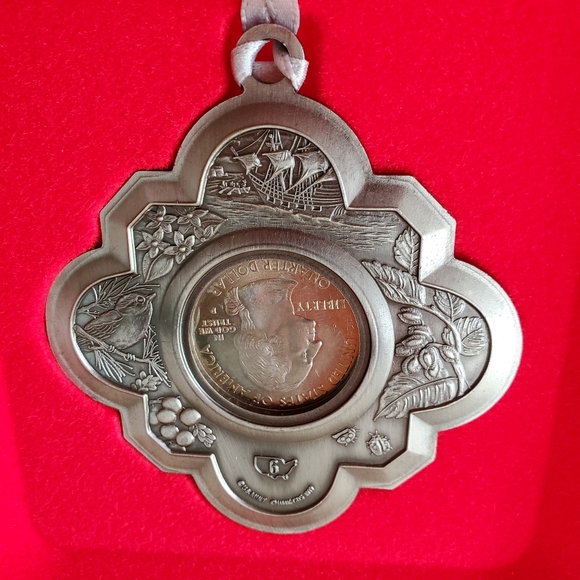 American Spirit Collection, 50 State Quarter Ornament - Massachusetts 2000 - Picture 3 of 9